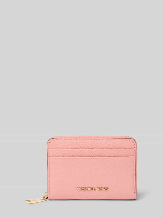 Zdjęcie produktu Portfel z prawdziwej skóry Model 'Jet Set' Michael Kors Różowawy