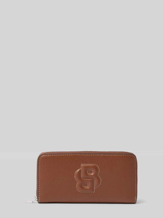 Zdjęcie produktu Portfel z wyhaftowanym detalem model ‘ANETT’ Boss Koniakowy
