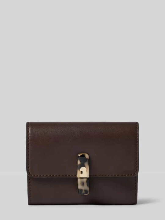Zdjęcie produktu Portfel z zamknięciem na klamrę model 'IRIDE' Furla Ciemnobrązowy