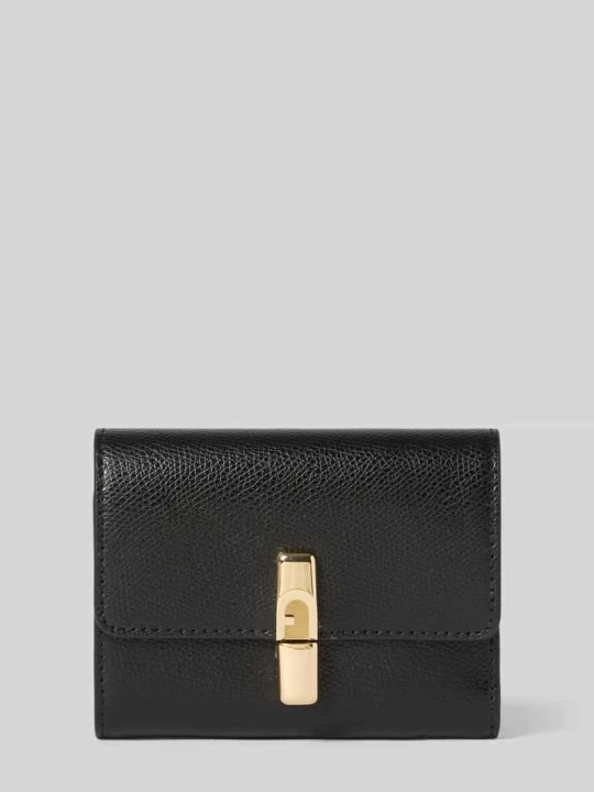 Zdjęcie produktu Portfel ze skóry model 'IRIDE' Furla Czarny