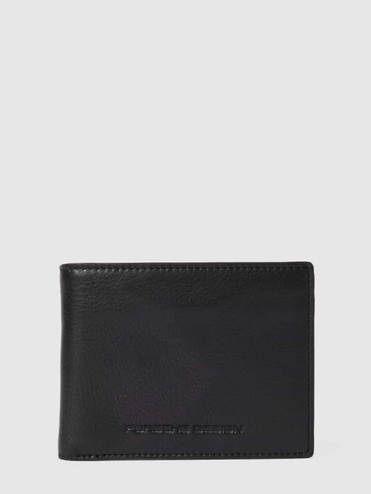 Zdjęcie produktu Portfel ze skóry naturalnej z fakturowanym wzorem Porsche Design Czarny