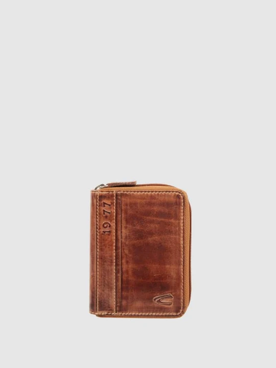 Zdjęcie produktu Portfel ze skóry w stylu retro Camel Active Średniobrązowy