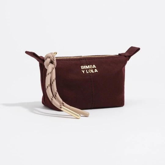 Zdjęcie produktu Portmonetka trapecio woskowane wykończenie ciemnoczerwona BIMBA Y LOLA