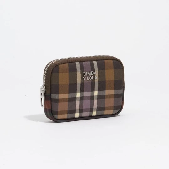 Zdjęcie produktu Portmonetka woskowane wykończenie tartan hunter green BIMBA Y LOLA
