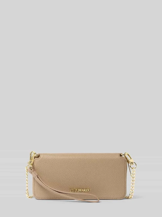 Zdjęcie produktu Portmonetka z aplikacją z logo model 'Classy Chain' Hey Marly Jasnobrązowy