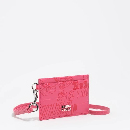 Zdjęcie produktu Etui na karty BIMBA logos malinowy róż BIMBA Y LOLA BIMBA LOGOS PINK BERRY