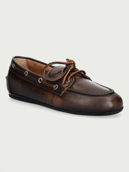 Zdjęcie produktu Posa loafersy damskie skórzane Boat Loafer brązowy