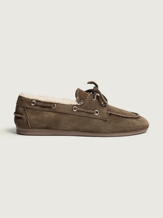 Zdjęcie produktu Posa loafersy damskie zamszowe Boat Loafer brązowy