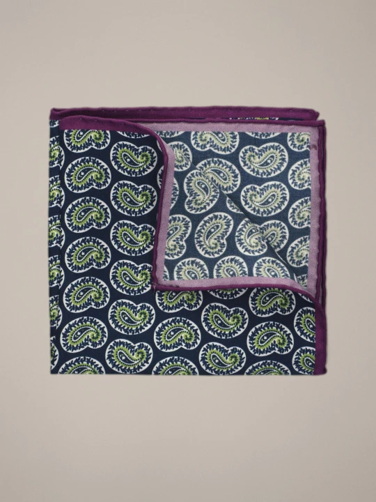 Zdjęcie produktu Poszetka Mixkolor Jedwabna Paisley Lancerto Granat