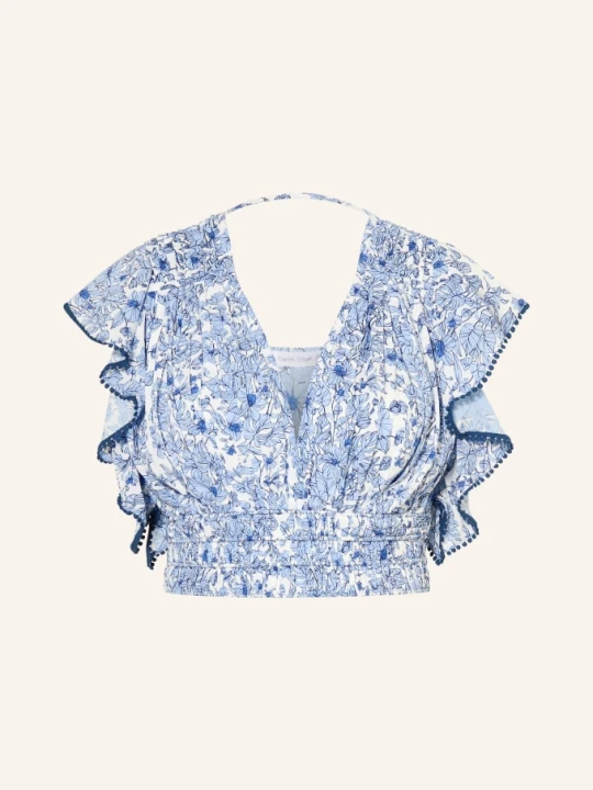 Zdjęcie produktu Poupette St Barth Krótki Top Pearl Z Falbanami blau