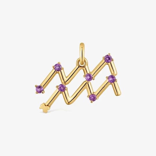 Zdjęcie produktu Powlekany 18-Karatowym Złotem Wisiorek Z Wodnikiem I Ametystem Tous Zodiaco - Tous LILAC