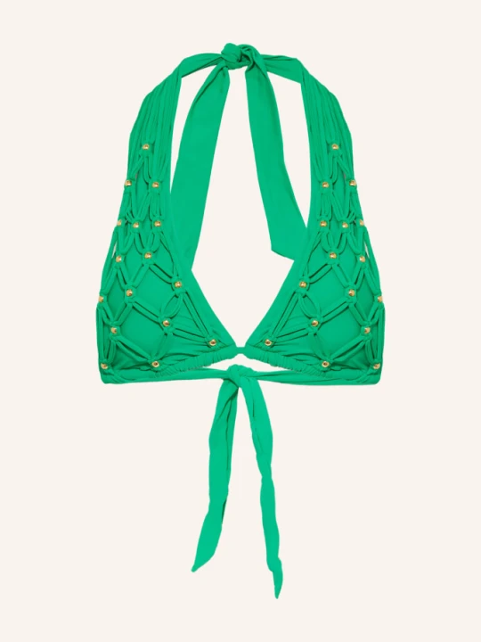Zdjęcie produktu Pq Góra Od Bikini Wiązana Na Szyi Seaweed Z Ozdobnymi Perełkami gruen ZIELONY