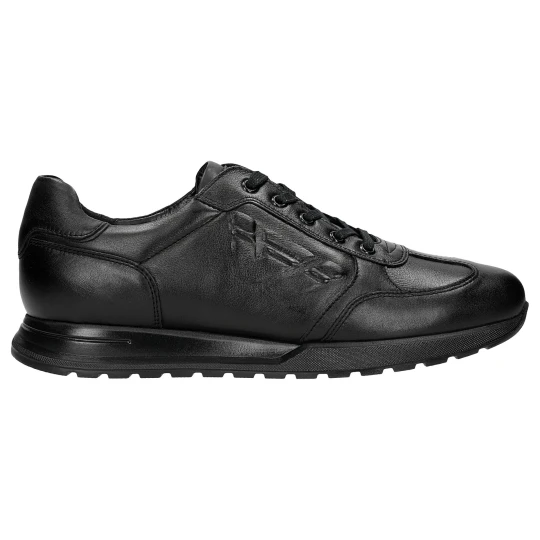 Zdjęcie produktu Czarne sneakersy męskie z tloczonym logo 10178-51 Wojas