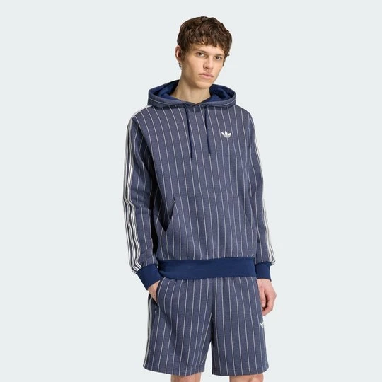 Zdjęcie produktu PRĄŻKOWANA BLUZA Z KAPTUREM Adidas Night Indigo