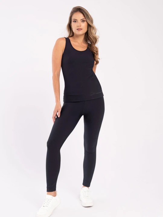 Zdjęcie produktu Prążkowane legginsy N-LISBONA Volcano Czarny