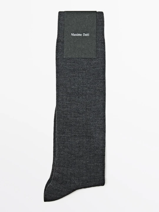Zdjęcie produktu Prążkowane Skarpety - Szary - Massimo Dutti - Female