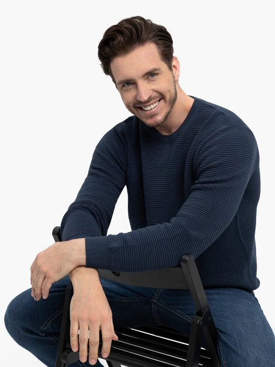 Zdjęcie produktu Prążkowany sweter S-MONO Volcano Denim