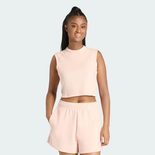 Zdjęcie produktu Prążkowany top na ramiączkach ALL SZN Adidas Blush Pink
