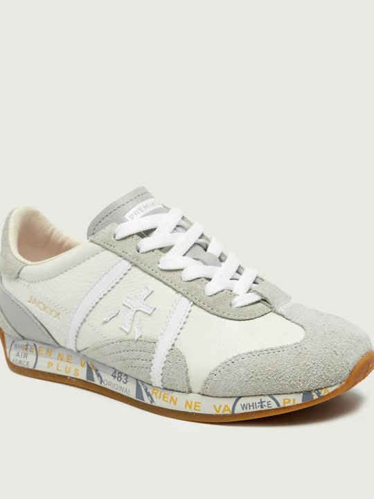 Zdjęcie produktu Premiata Skórzane sneakersy JACKYX 25 8221 | zamsz biały