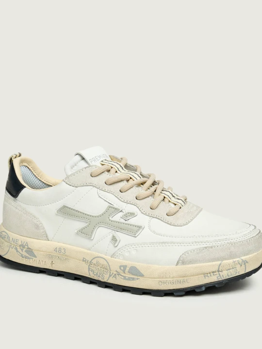 Zdjęcie produktu Premiata Skórzane sneakersy NOUS | zamsz biały