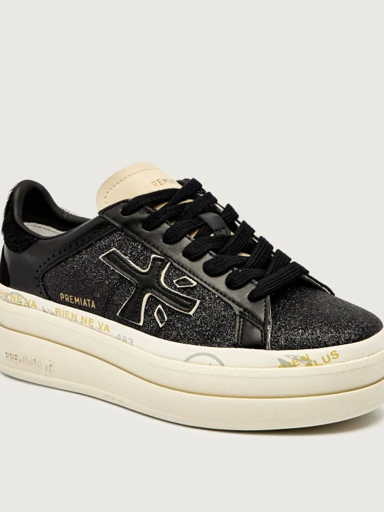 Zdjęcie produktu Premiata Sneakersy CLAUDIA | z dodatkiem skóry czarny
