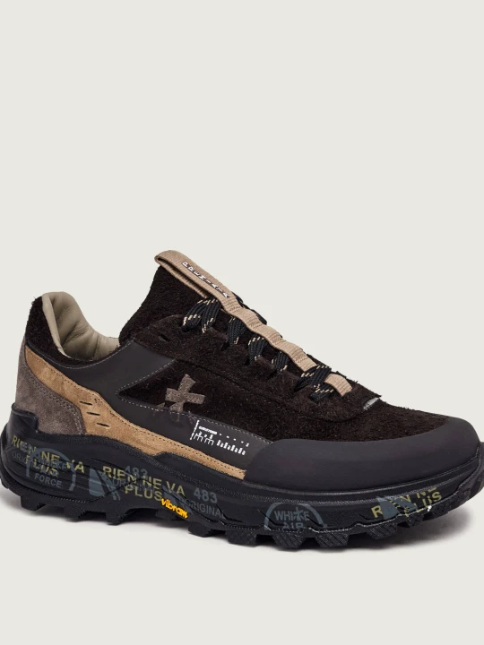 Zdjęcie produktu Premiata Sneakersy Devin_500 | z dodatkiem skóry brązowy