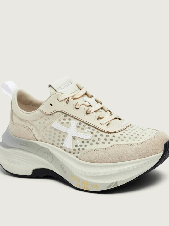 Zdjęcie produktu Premiata Sneakersy HILL VAR 8242 | zamsz | z dodatkiem skóry beżowy