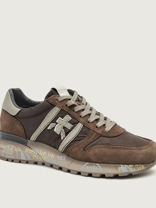 Zdjęcie produktu Premiata Sneakersy Lander 8410 | zamsz | z dodatkiem skóry brązowy