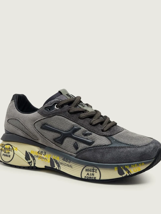 Zdjęcie produktu Premiata Sneakersy Moerun | z dodatkiem skóry | zamsz szary