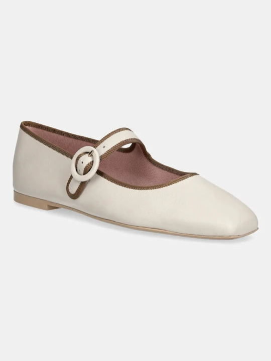 Zdjęcie produktu Pretty Ballerinas baleriny skórzane Camille beżowy