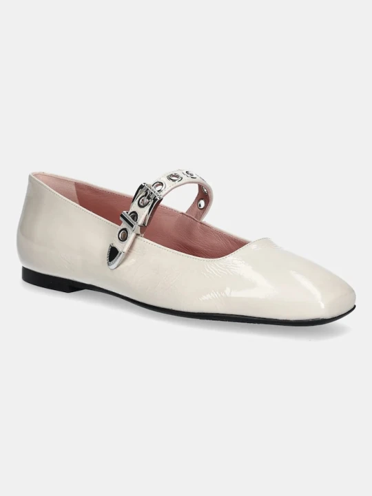 Zdjęcie produktu Pretty Ballerinas baleriny skórzane Camille beżowy