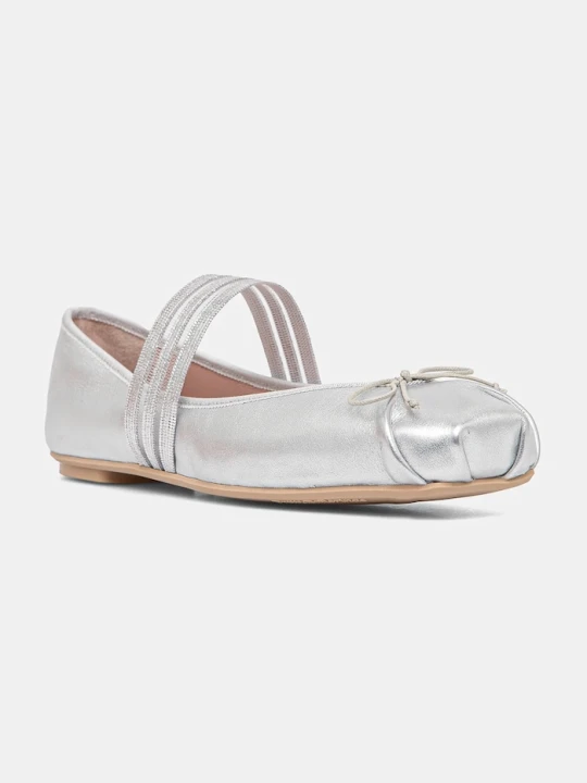 Zdjęcie produktu Pretty Ballerinas baleriny skórzane Kristen srebrny