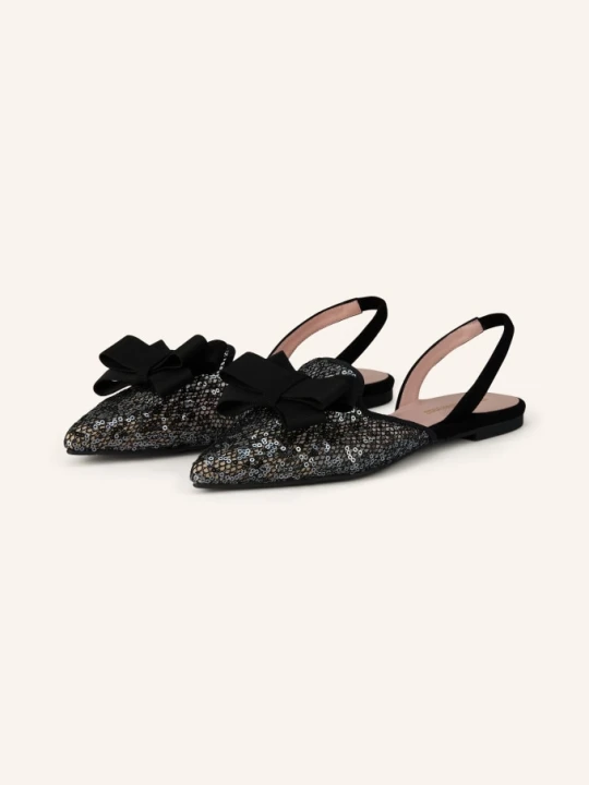 Zdjęcie produktu Pretty Ballerinas Baleriny Slingball Merle Z Cekinami schwarz