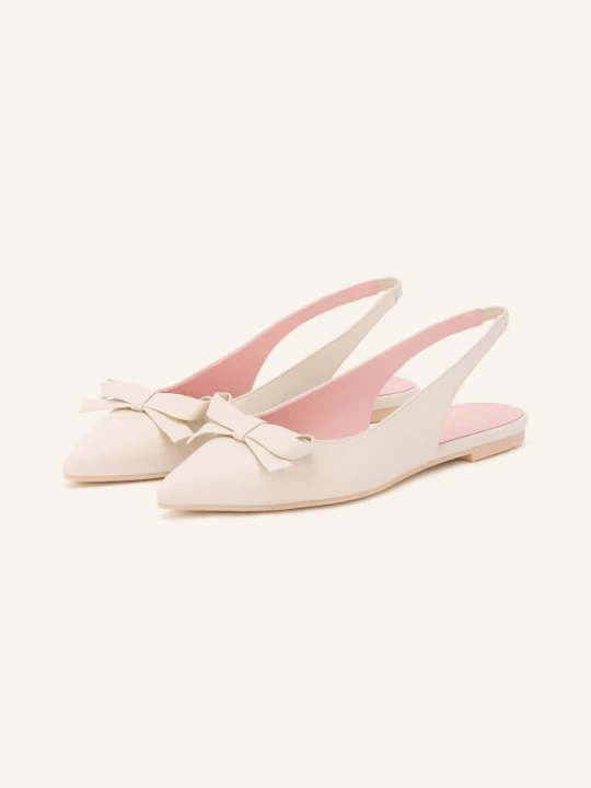 Zdjęcie produktu Pretty Ballerinas Baleriny Slingballerinas Coton weiss KREMOWY
