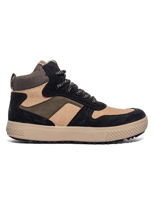 Zdjęcie produktu Primigi Skórzane sneakersy w kolorze beżowo-czarnym rozmiar: 32