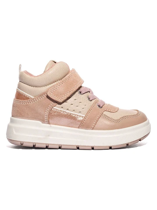 Zdjęcie produktu Primigi Skórzane sneakersy w kolorze beżowo-pomarańczowym rozmiar: 30