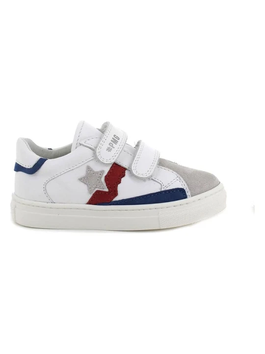 Zdjęcie produktu Primigi Skórzane sneakersy w kolorze biało-szarym rozmiar: 35