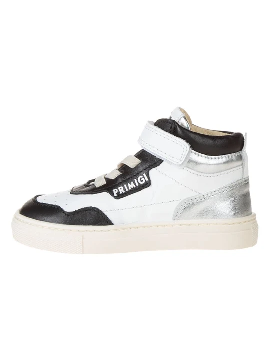 Zdjęcie produktu Primigi Skórzane sneakersy w kolorze srebrno-biało-czarnym rozmiar: 21