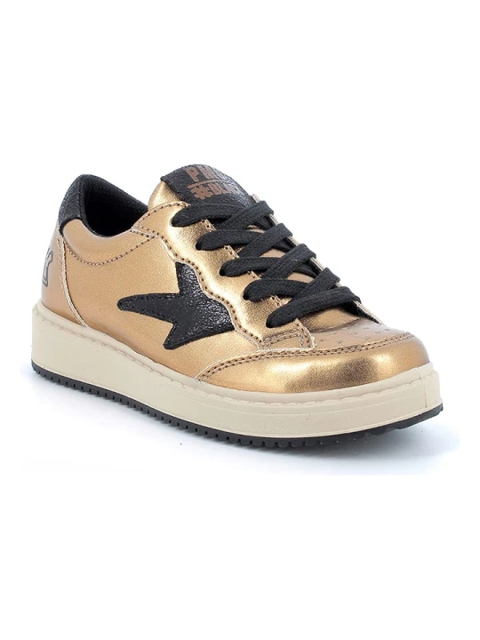 Zdjęcie produktu Primigi Skórzane sneakersy w kolorze złotym rozmiar: 32