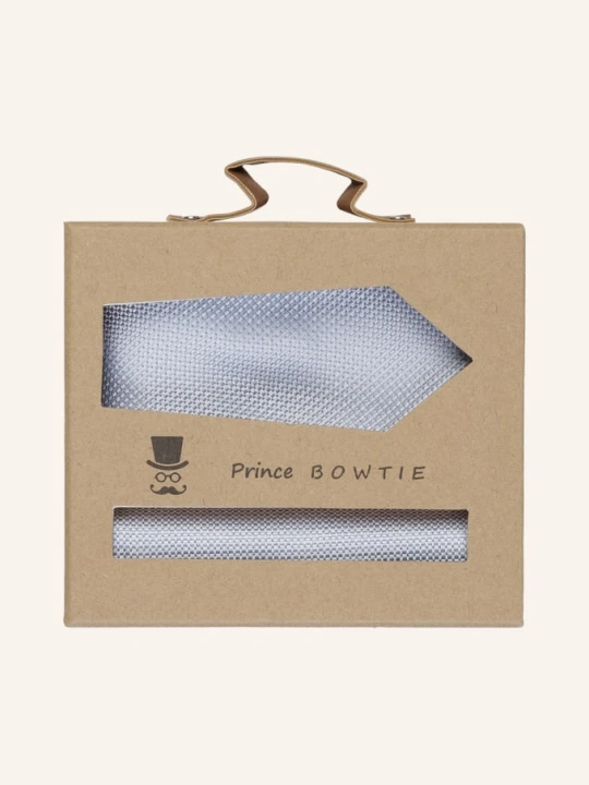 Zdjęcie produktu Prince Bowtie Zestaw: Krawat I Poszetka blau JASNONIEBIESKI