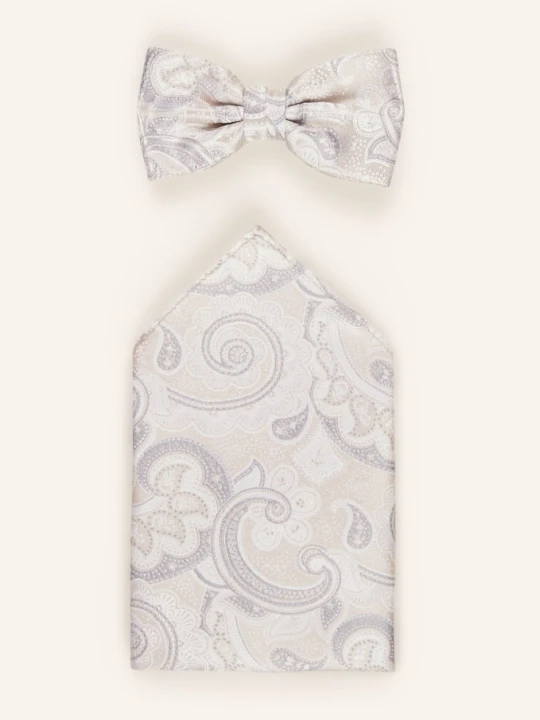 Zdjęcie produktu Prince Bowtie Zestaw: Mucha Z Poszetką beige