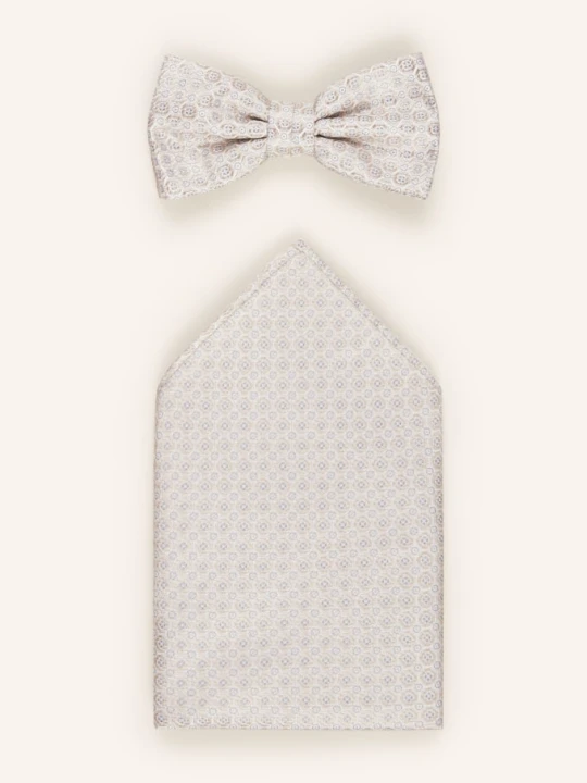 Zdjęcie produktu Prince Bowtie Zestaw: Mucha Z Poszetką beige