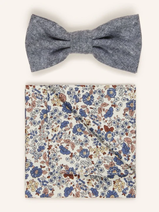 Zdjęcie produktu Prince Bowtie Zestaw: Mucha Z Poszetką blau