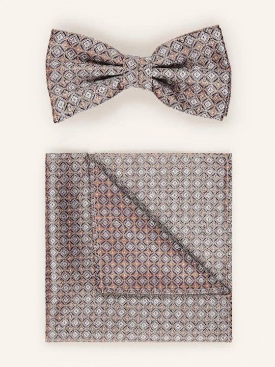 Zdjęcie produktu Prince Bowtie Zestaw: Mucha Z Poszetką braun brązowy