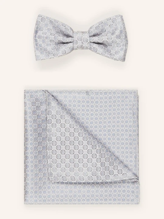 Zdjęcie produktu Prince Bowtie Zestaw: Mucha Z Poszetką grau JASNOCZARY