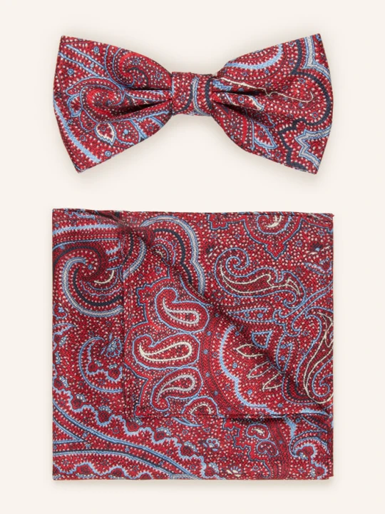 Zdjęcie produktu Prince Bowtie Zestaw: Mucha Z Poszetką rot