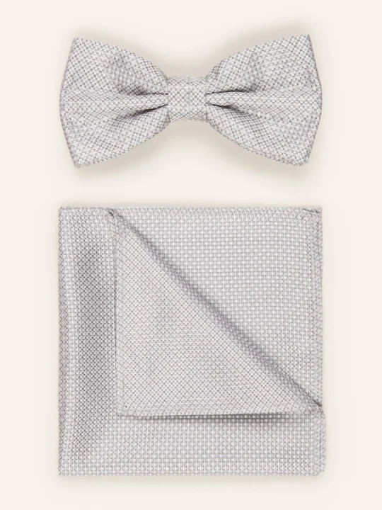 Zdjęcie produktu Prince Bowtie Zestaw: Mucha Z Poszetką silber SREBRNY