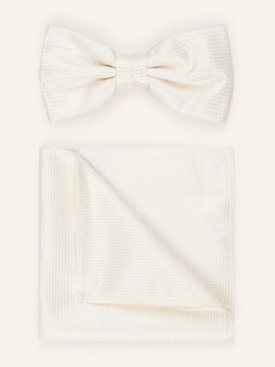 Zdjęcie produktu Prince Bowtie Zestaw: Mucha Z Poszetką weiss BIAŁY