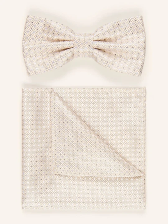 Zdjęcie produktu Prince Bowtie Zestaw: Muszka I Poszetka beige