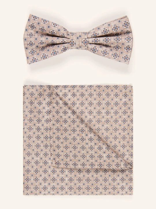 Zdjęcie produktu Prince Bowtie Zestaw: Muszka I Poszetka beige